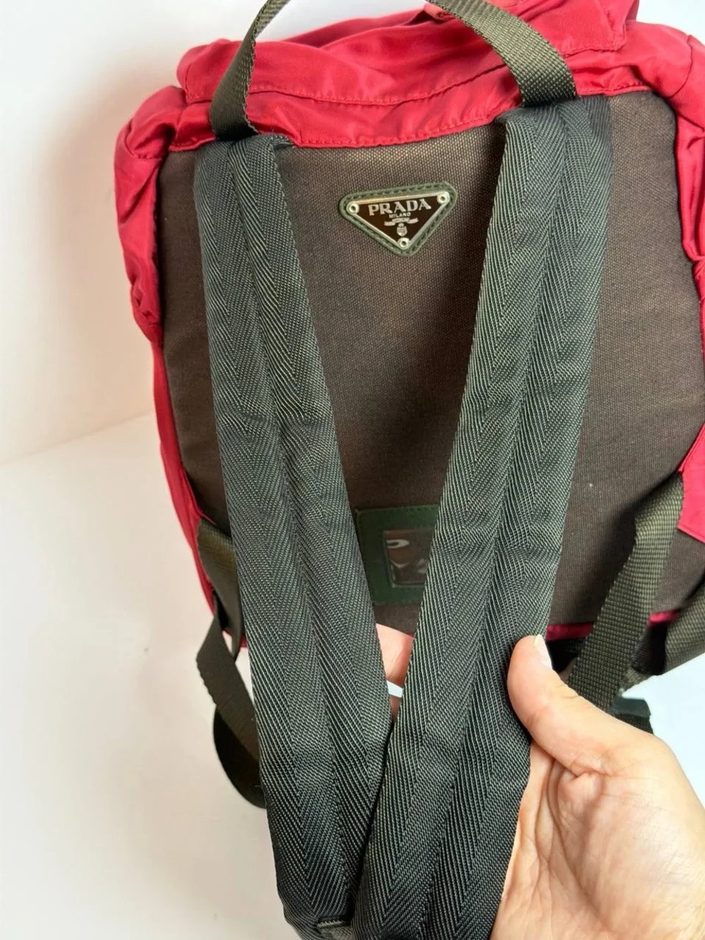 Prada Tessuto Red Nylon Backpack